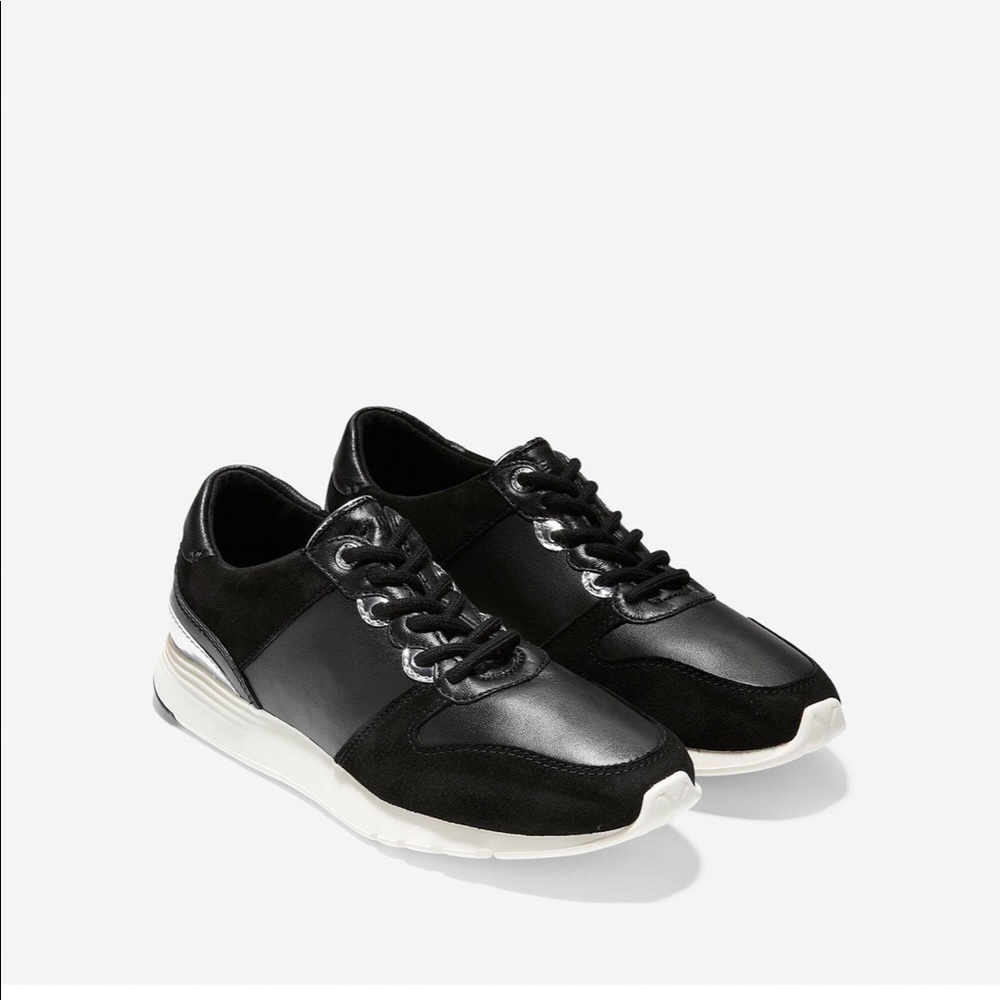 NWOT Cole Haan Grand OS black/silver sneakers 11B - Picture 4 of 11